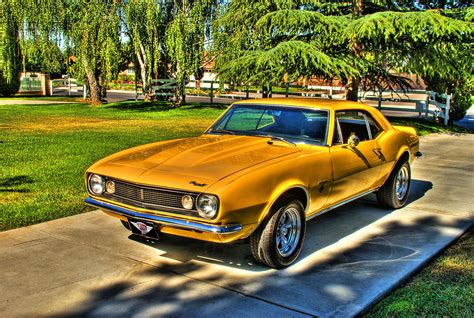 1967 Nice Yellow Color Chevrolet Camaro Muscle Car Old Muscle Cars