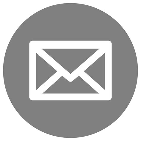 Clipart Mail Icon White On Grey