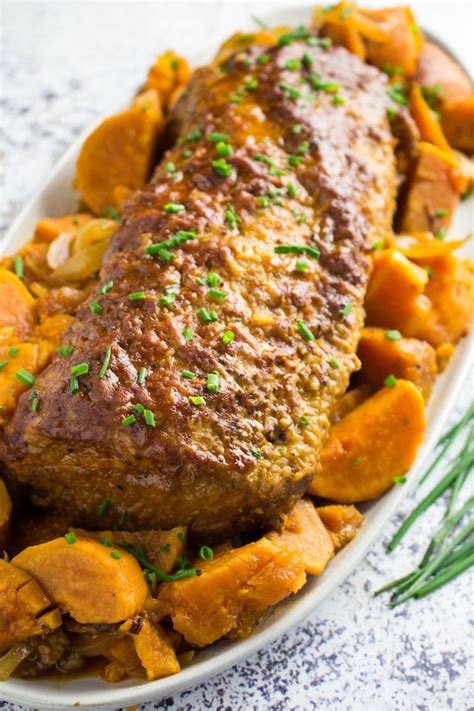 Pour over pork roast in slow cooker. BBQ Slow Cooker Pork Loin & Sweet Potatoes is a boneless ...