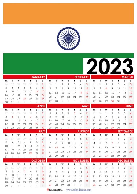 Calendar 2023 India With Holidays And Festivals