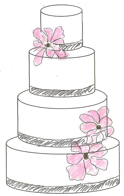 How To Draw A Wedding Cake Step By Step