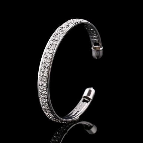 Fashion Luxury Statement Jewelry Shiny Full Rhinestone Bracelets