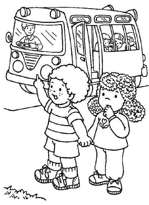 Download the template, print, color and snap a photo with your student. Two Students Stopping The School Bus On First Day Of ...