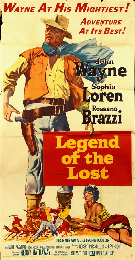 Legend Of The Lost Orig Movie Poster Sheet Jwayne Movie Posters