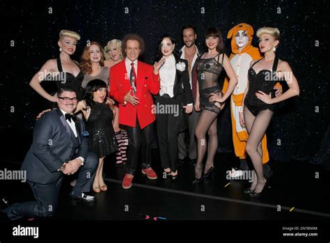 Richard Simmons With Dita Von Teese And Her Cast Murray Hill Selene Luna Catherine D Lish
