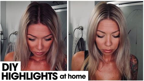 Next, i sectioned my hair into 4 parts and applied the bleach, starting with the ends. DIY Highlight Hair with Foil- Bleach Blonde Highlights at ...