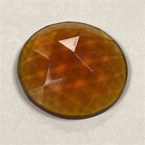 Faceted 30mm Round Jewel Fr30 02 Amber Glass House Store