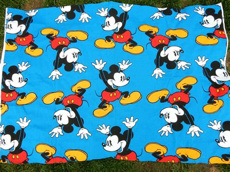 Reserved For Kari Mickey Mouse Fleece Fabric Piece 58