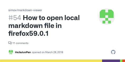 How To Open Local Markdown File In Firefox5901 · Issue 54 · Simov
