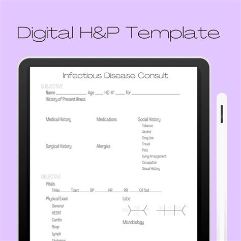 Medical Consult Note Template Etsy