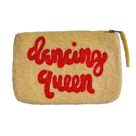 The Jacksons Dancing Queen Gold And Red Handmade Beaded Clutch Dutch Hideout