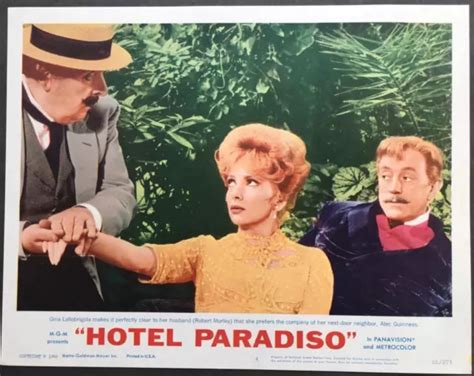 Robert Morley Alec Guinness Gina Lollobrigida Hotel Paradiso Org Lobby Card Picclick