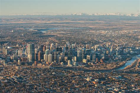 Aerial Photo Calgary Skyline 2016