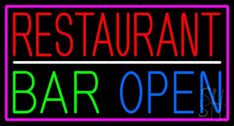 Restaurant Bar Open Led Neon Sign Bar Open Neon Signs Everything Neon