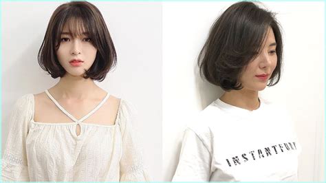 Korean short hairstyle a side part and soft waves dress up a short hairstyle. 21 Beautiful Korean Short Haircuts ♥️ 😍Professional ...