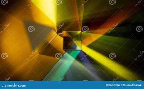 Rainbow Lights Prism Effect Top View High Quality Photo Stock Image