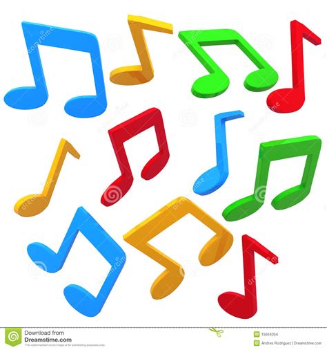 Colorful Music Notes Stock Images Image 15654354