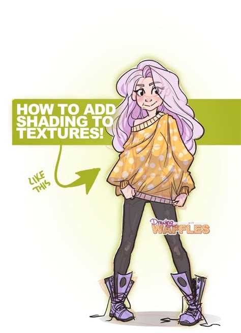 ADD SHADING TO TEXTURES Digital Art Tutorial By Drawing Wiff Waffles