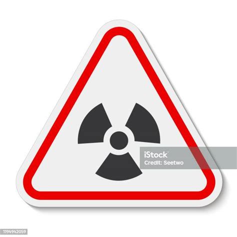 Tanda Simbol Bahaya Radiasi Mengisolasi Pada Latar Belakang