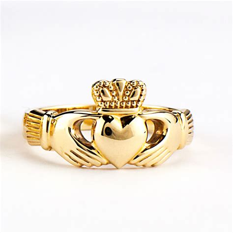 Ladies Classic Gold Claddagh Ring Made In Ireland Gold Claddagh Ring