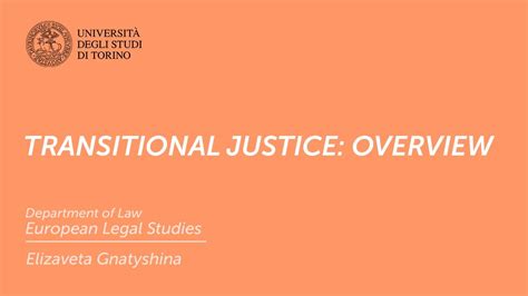 Transitional Justice Overview Youtube