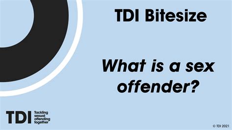 What Is A Sex Offender Bitesize Sessions Training And Resources