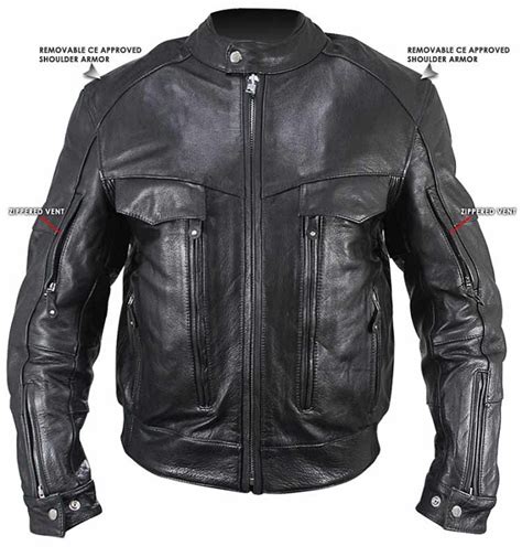 We have got the ladies covered. Men's Leather Cruiser Motorcycle Jacket with Armor