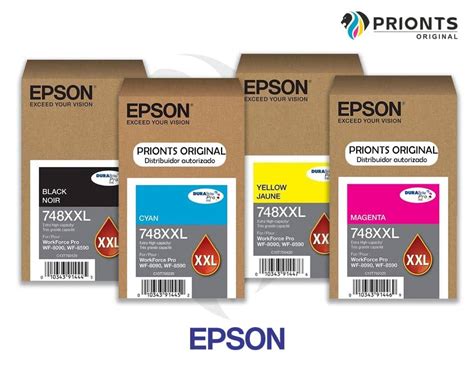 Tinta Epson 748xxl Para Wf6590wf6090 4 Colores