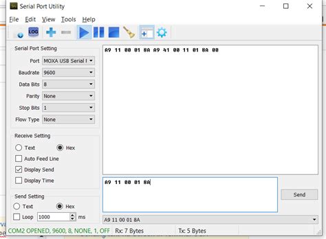 Just send these commands as text. Sending hex command to ctouch screen on arduino with rs232