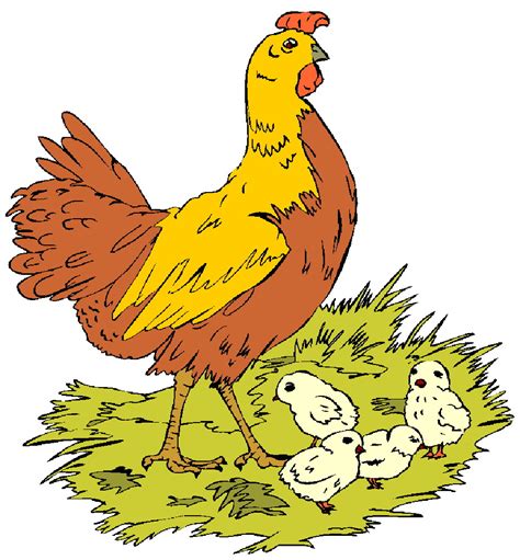 Mother Hen Colored Eggs And Baby Chicks Easter Clipart Image 20319