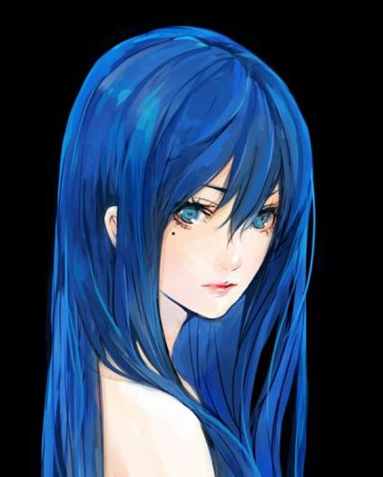 Anime Love All The Blue Anime Blue Hair Pinterest