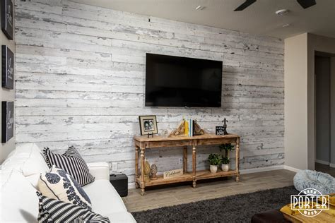 Speckled White Living Room Porter Barn Wood