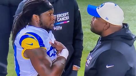 video rams teammates takk mckinley justin hollins get into altercation