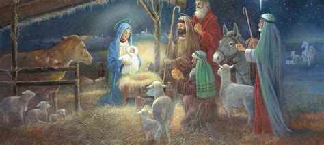 Christmas Nativity Scene Painting