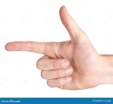 The Shooting Hand Stock Photo Image Of Isolated Gesture 33425572