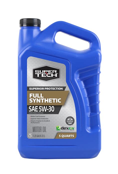 Super Tech Full Synthetic Sae 5w 30 Motor Oil 5 Quarts
