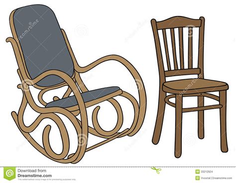 There's nothing like an old, wooden rocking chair. Old chair stock vector. Illustration of rocking, chair ...