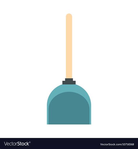 Dustpan Icon Flat Style Royalty Free Vector Image