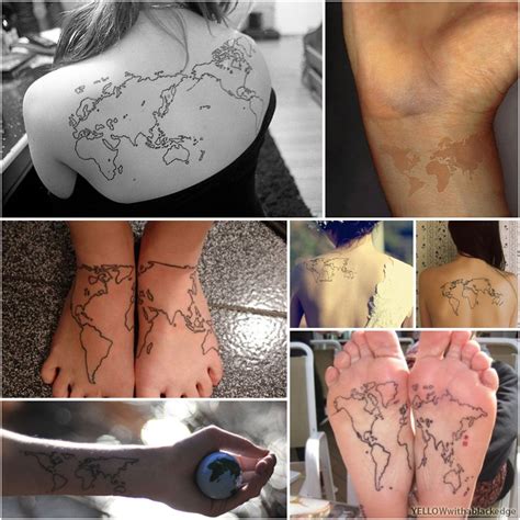 71 amazing travel tattoo ideas to fuel your wanderlust. Yellow With a Black Edge: Travel tattoo ideas
