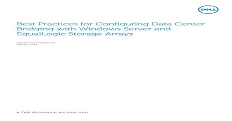 Best Practices For Configuring Data Center Bridging With