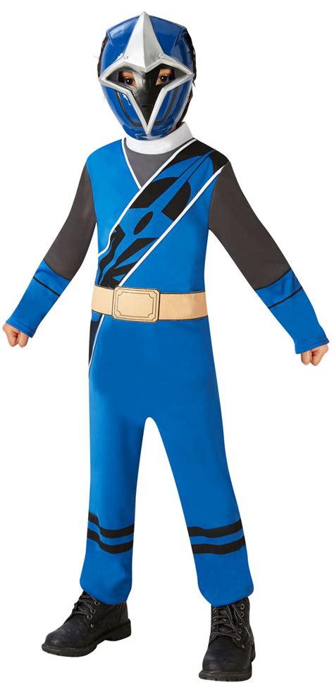 Blue Ninja Steel Power Rangers Boys Fancy Dress Superhero Childrens