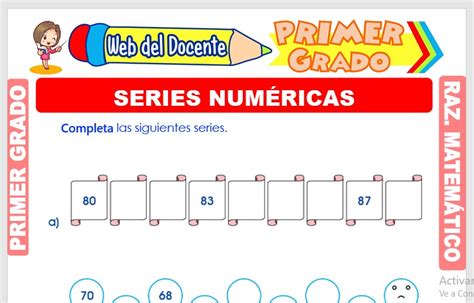 Series Numéricas Para Primer Grado De Primaria Web Del Docente