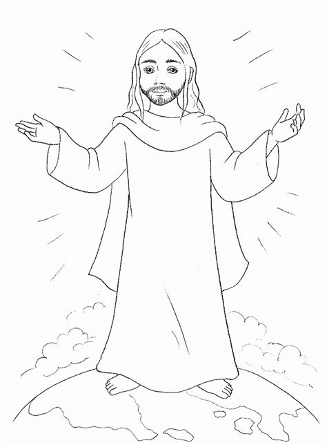 Jesus Ascending To Heaven Coloring Pages Sketch Coloring Page