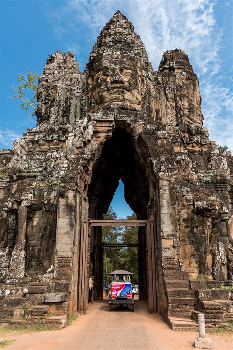 The South Gate To Angkor Thom In Angkor Cambodia Think Orange