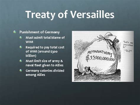 Treaty Of Versailles The End Of Wwi Focus