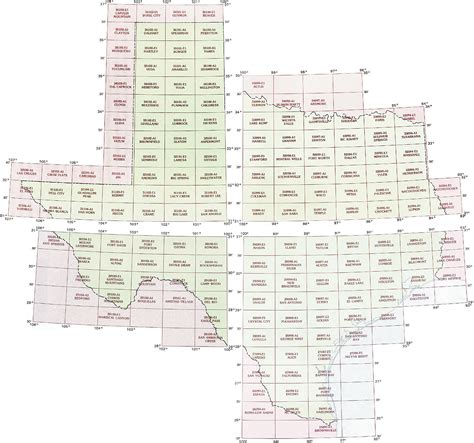 Texas Topographic Map Index