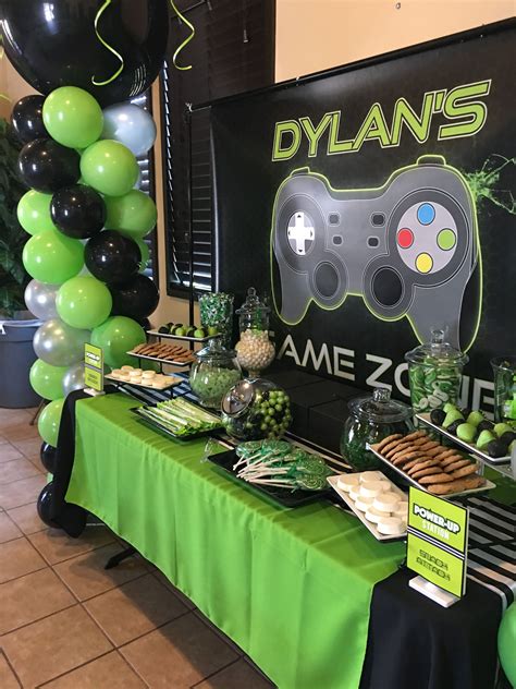 A Game Controller Themed Party With Balloons And Streamers