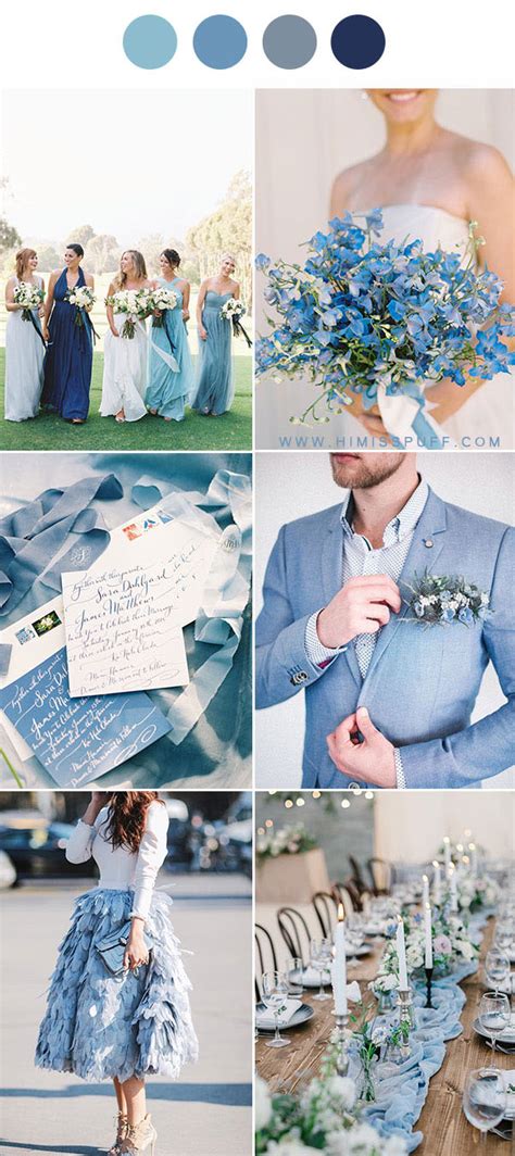 9 Dusty Blue Wedding Color Palettes That Will Totally Inspire You