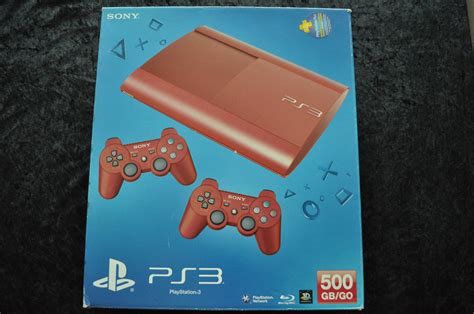 Playstation 3ps3 500gb Super Slim Red Console Boxed Standaard