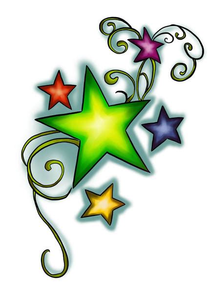 Free Star Tattoo Stencils Clipart Best